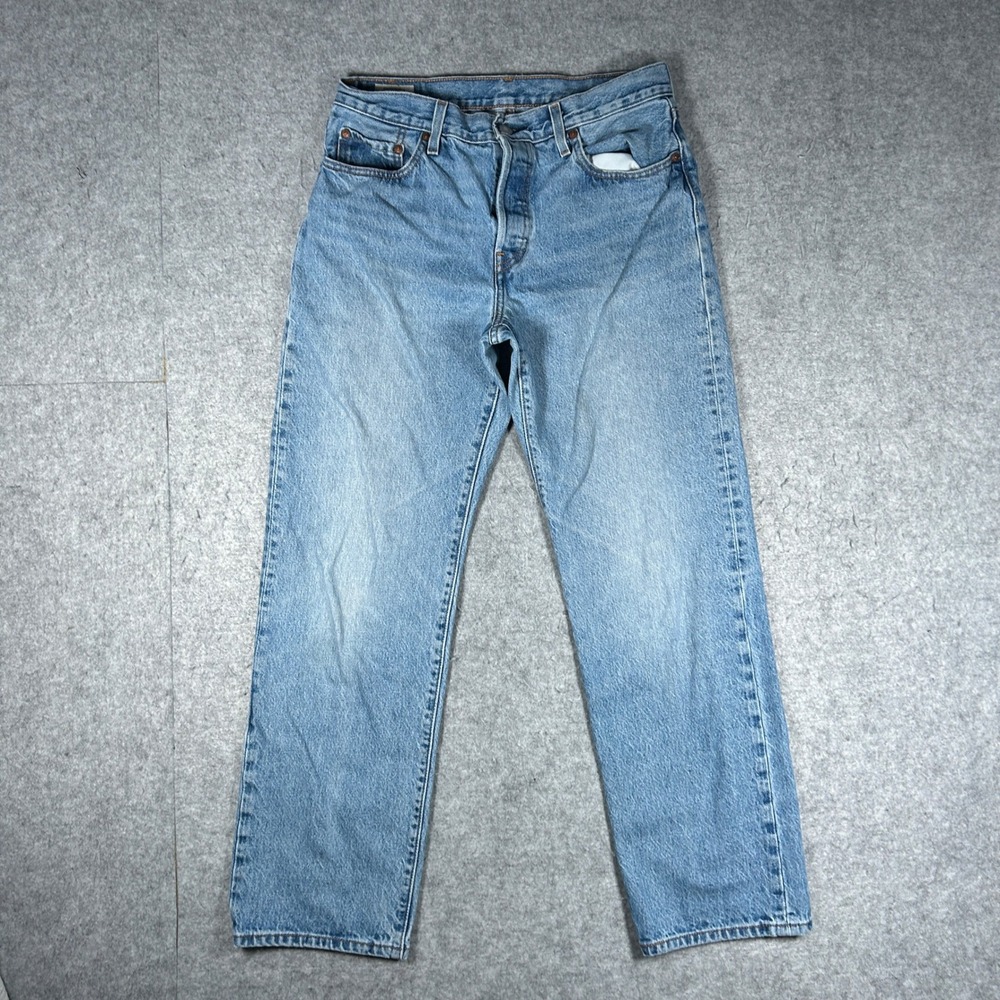 Levi's denim jeans W28 L30 Light Blue 501 Original Fit Straight Leg Vintage